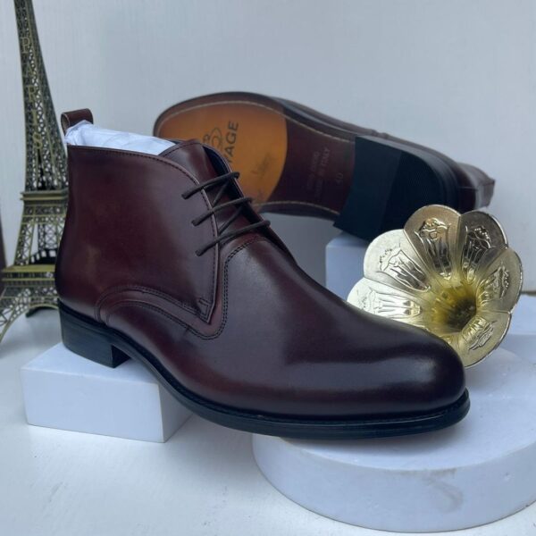 Coffee Brown Italian Leather Chukka Boot