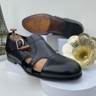 Black Rome Style Sandal Shoe (Szs Available: 42, 43, 44, 46 and Big Size 46 Only)