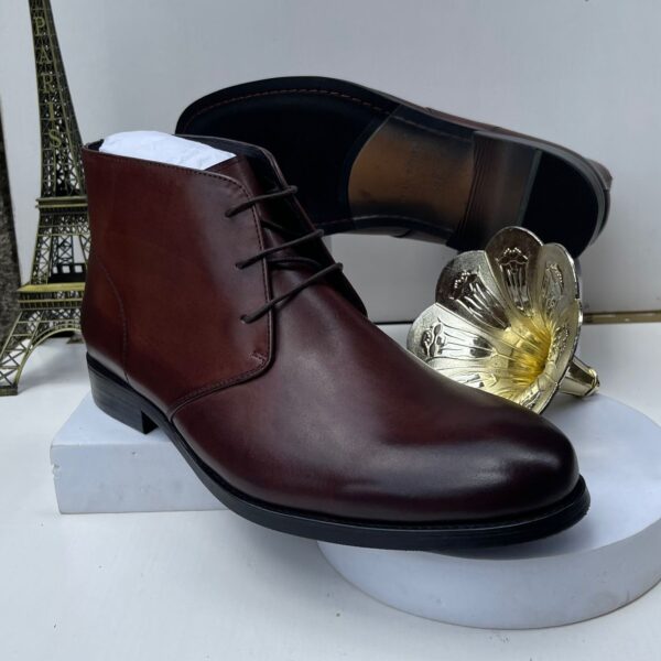 Coffee Brown Leather Dress Boot