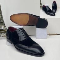 Black Suede-Leather Mix Oxford Shoe (Szs Av: 40, 41, 42,  44, 45, 46 and 47 Only)